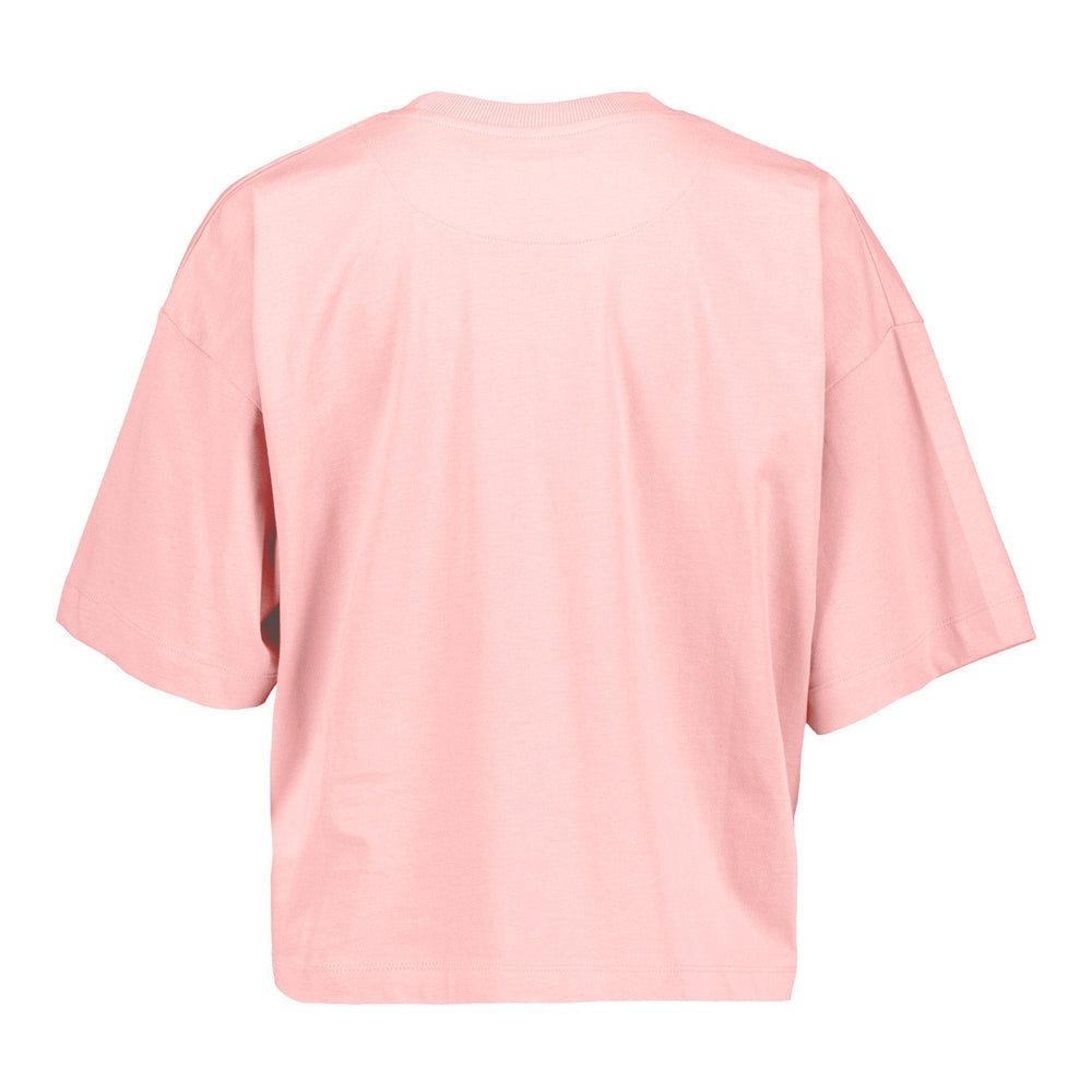 Womens Real Madrid Ladies Vintage Pink Cropped T-Shirt